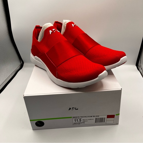 APL Other - APL Men's 11.5 Techloom Bliss Slip On Athletic Shoes Run Gym Red White NIB Gift